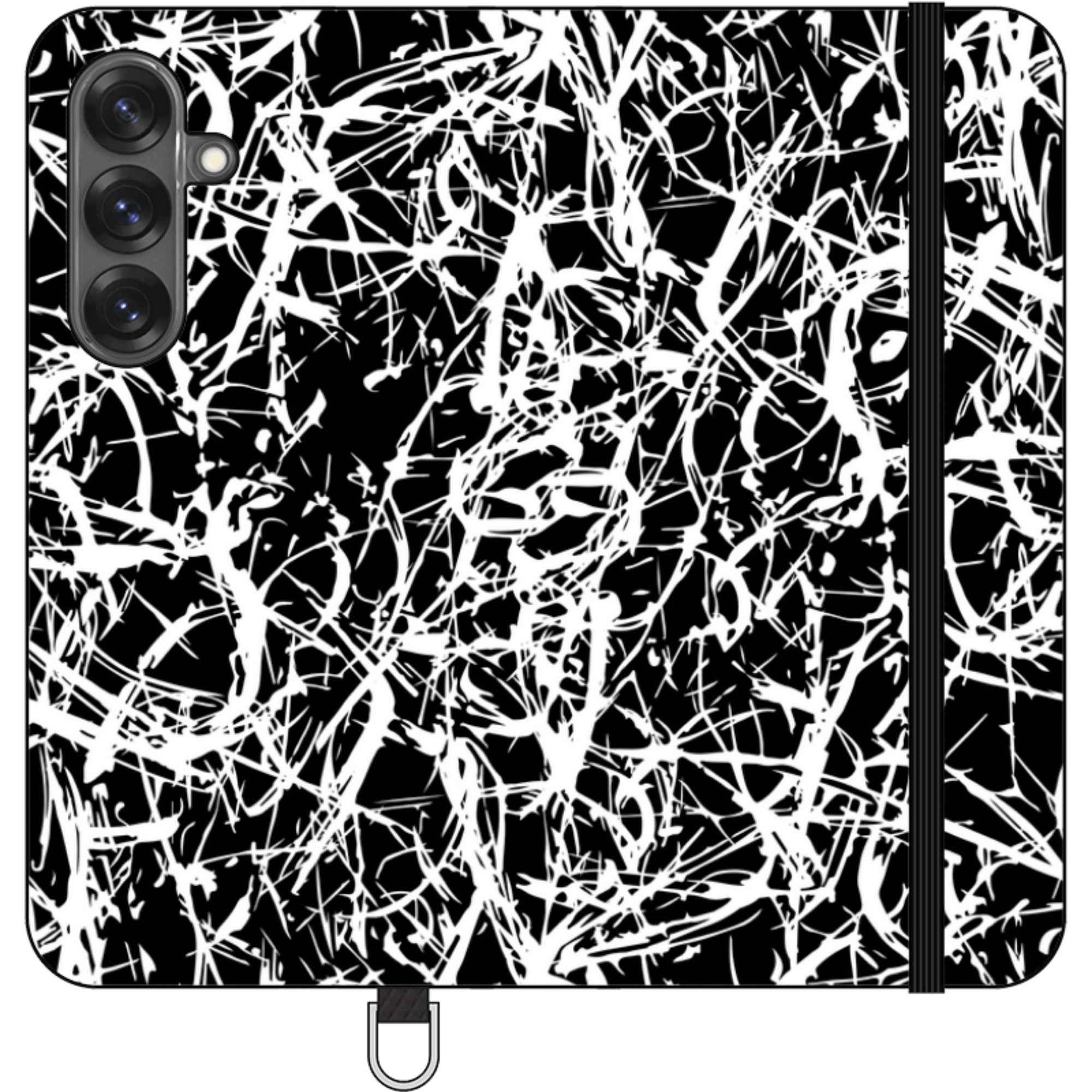 Black-White Grunge — Apple Folio Wallet Case — Finnaij