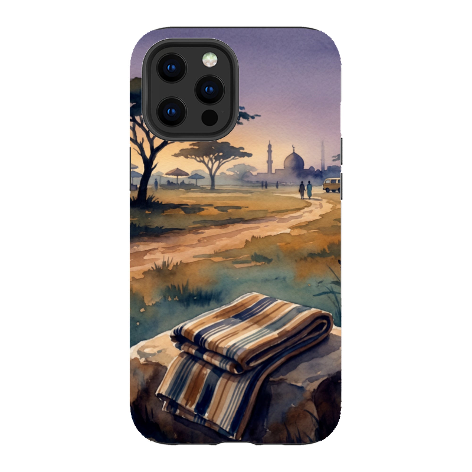 Aso-Oke Accent in the Landscape by Tobi Akinyemi - iPhone Tough Case