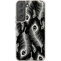 Feathers in Bloom Black — S22 Samsung Galaxy Bio-degradable Case — Finnaij