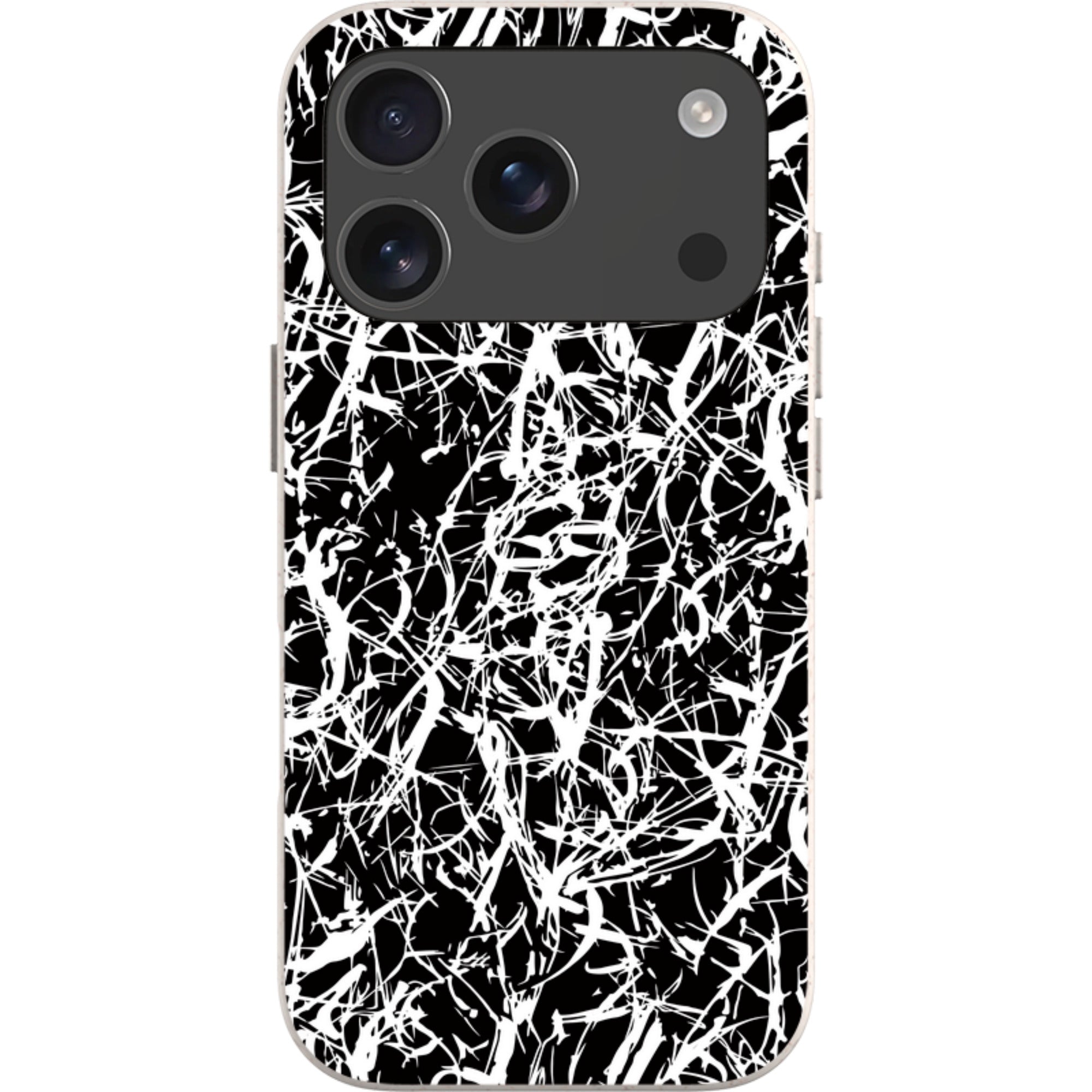 Black-White Grunge — iPhone 17 Pro iPhone Bio-degradable Case — Finnaij