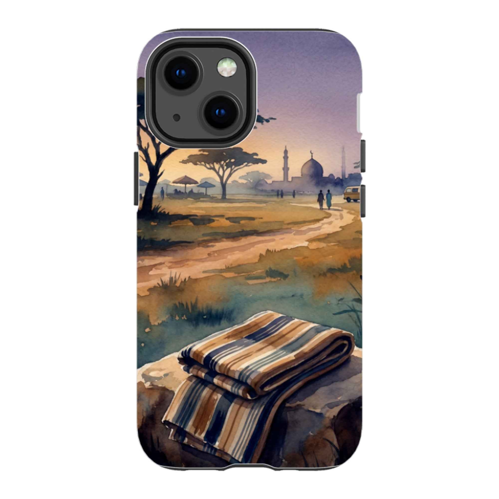 Aso-Oke Accent in the Landscape by Tobi Akinyemi - iPhone Tough Case