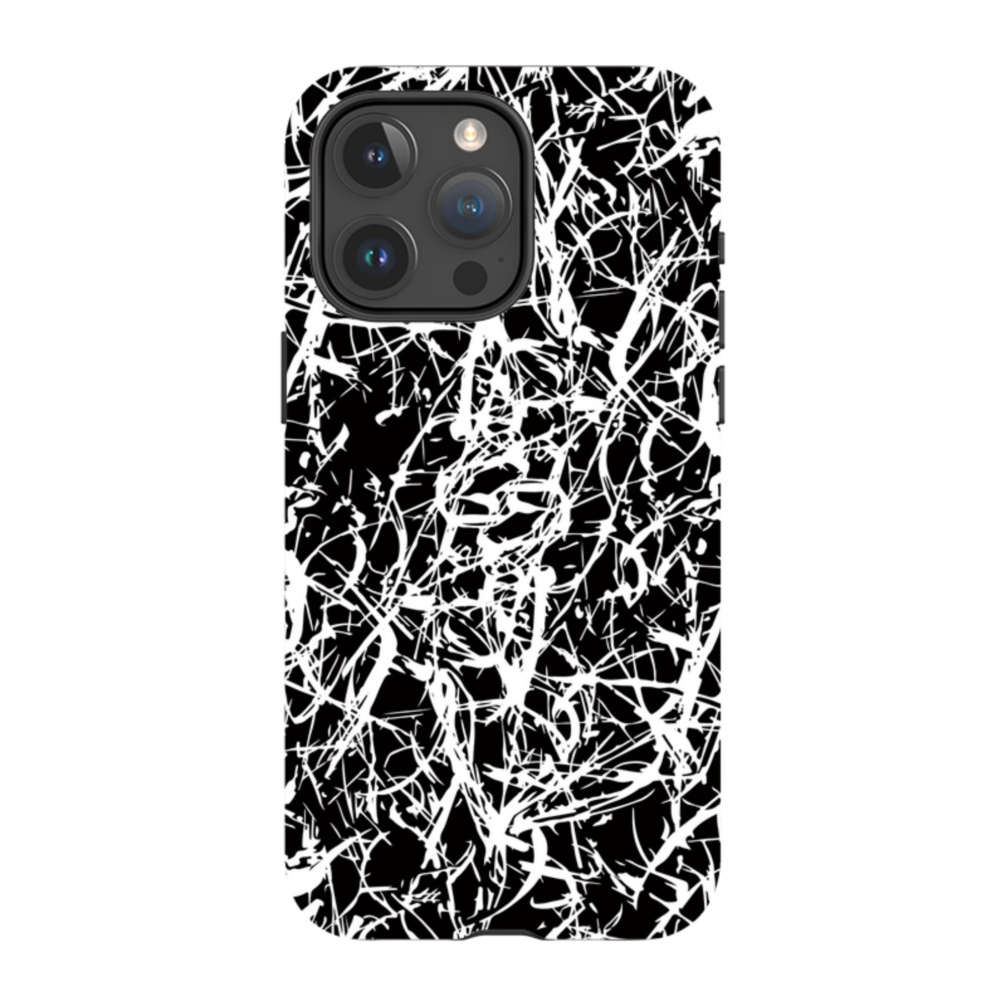 Black-White Grunge — iPhone 15 Pro Max Magsafe Tough Case — Finnaij