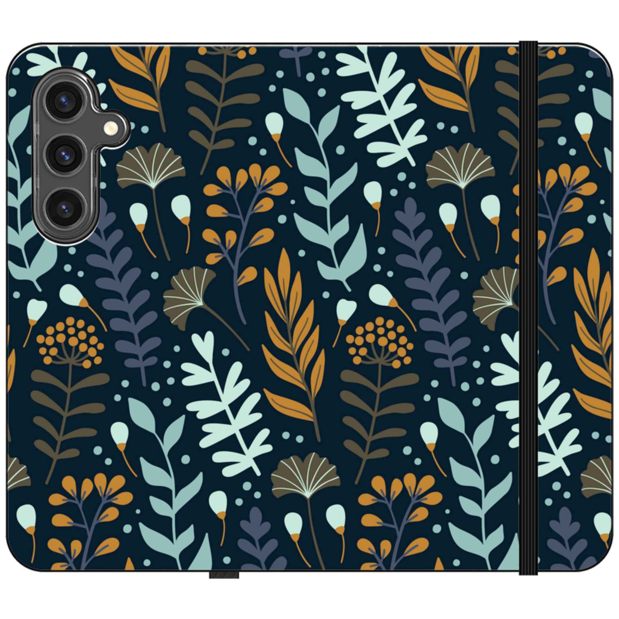 Wild Floral — Apple Vegan Leather Folio Wallet Case — Finnaij
