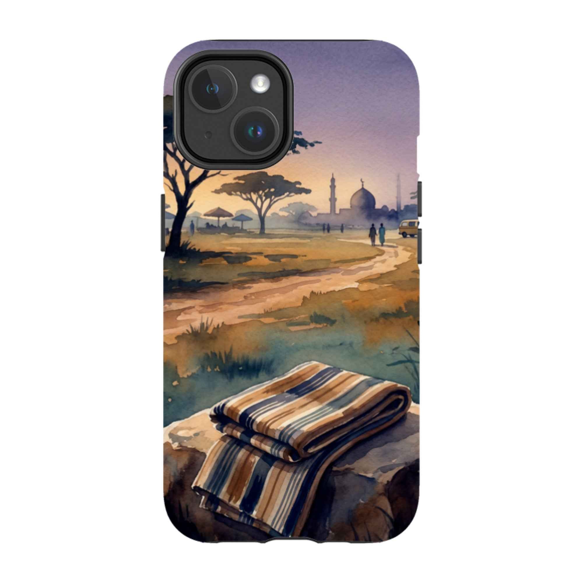 Aso-Oke Accent in the Landscape by Tobi Akinyemi - iPhone MagSafe Tough Case