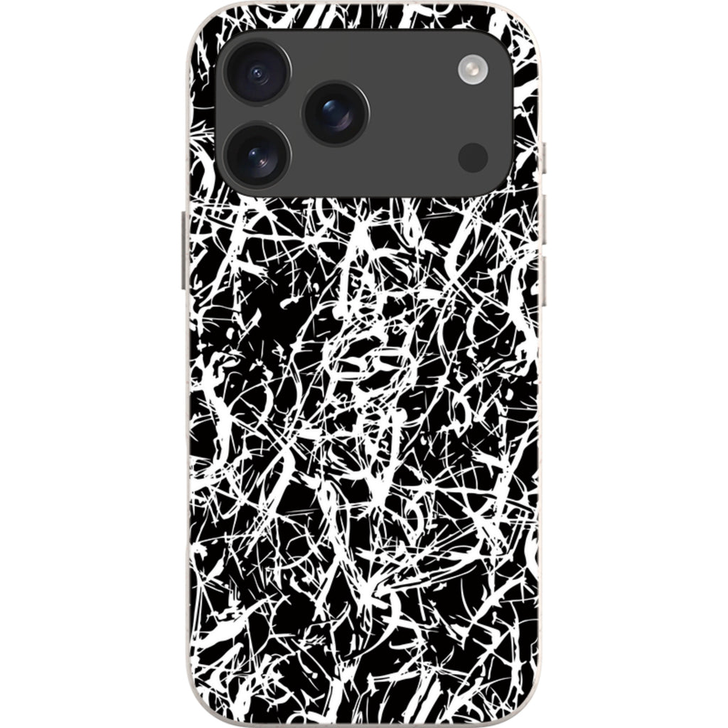 Black-White Grunge — iPhone 17 Pro Max iPhone Bio-degradable Case — Finnaij