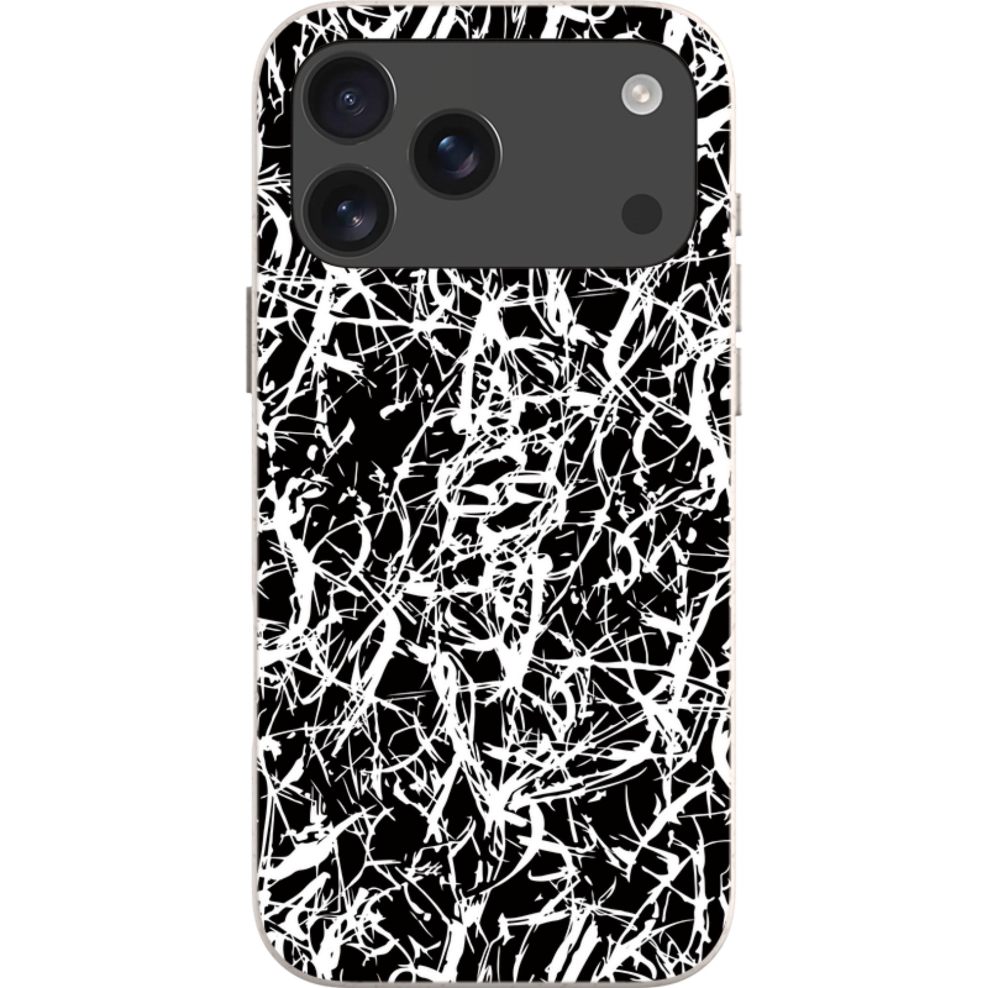 Black-White Grunge — iPhone 17 Pro Max iPhone Bio-degradable Case — Finnaij