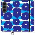 Bold Floral Blue — Apple Vegan Leather Folio Wallet Case — Finnaij