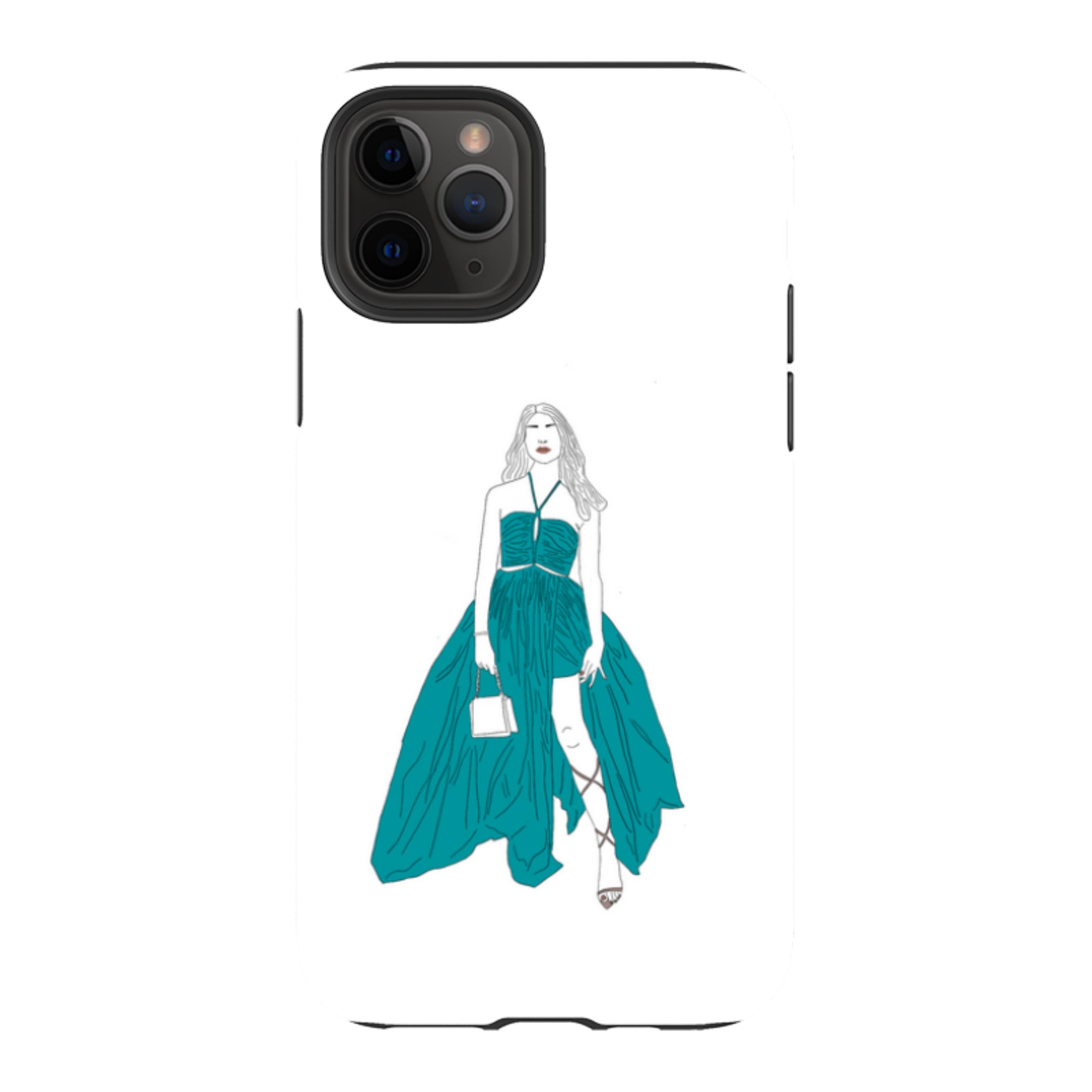 Blue Dress by Keagan Haight - iPhone Tough Case