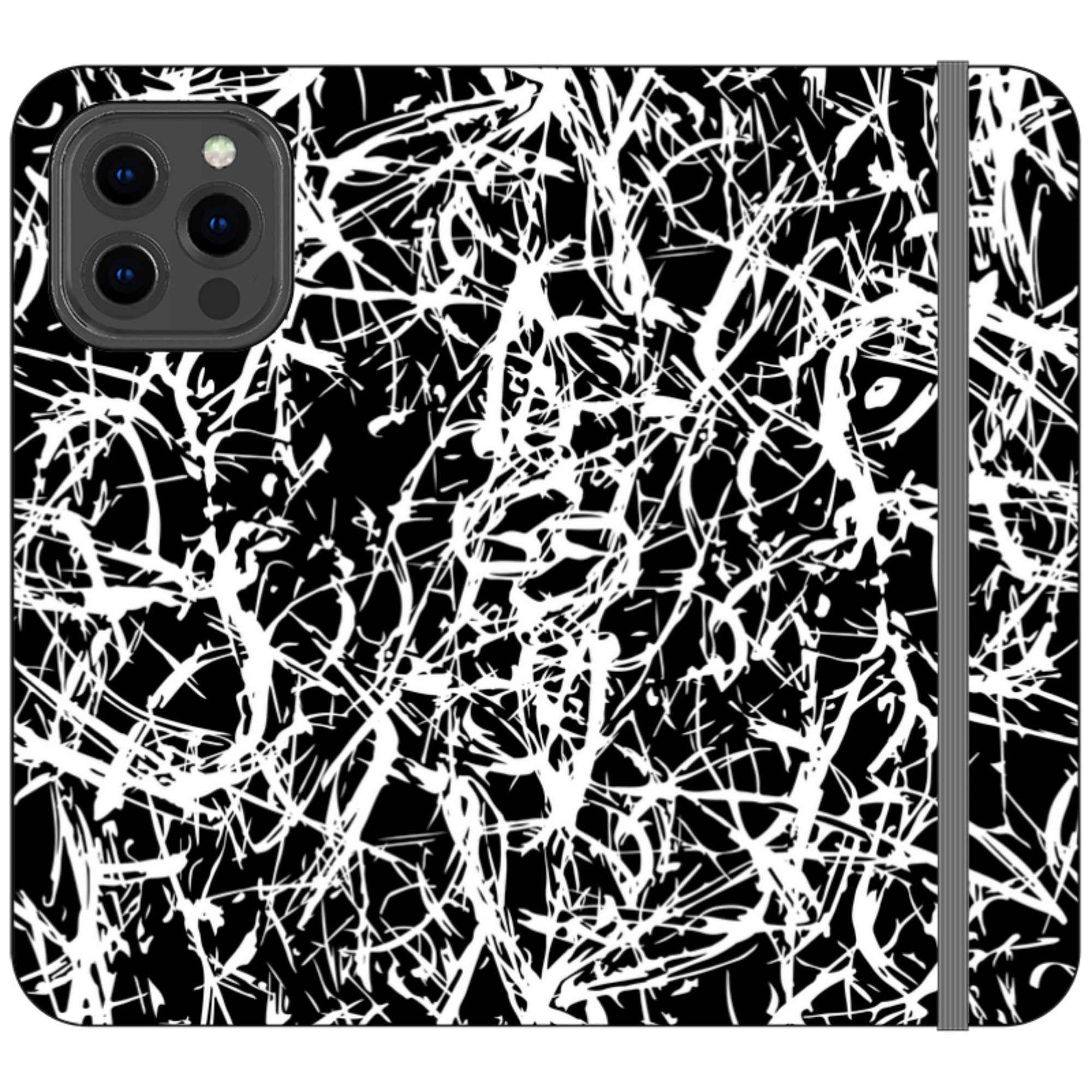 Black-White Grunge — iPhone 13 Pro Max Wallet Case — Finnaij