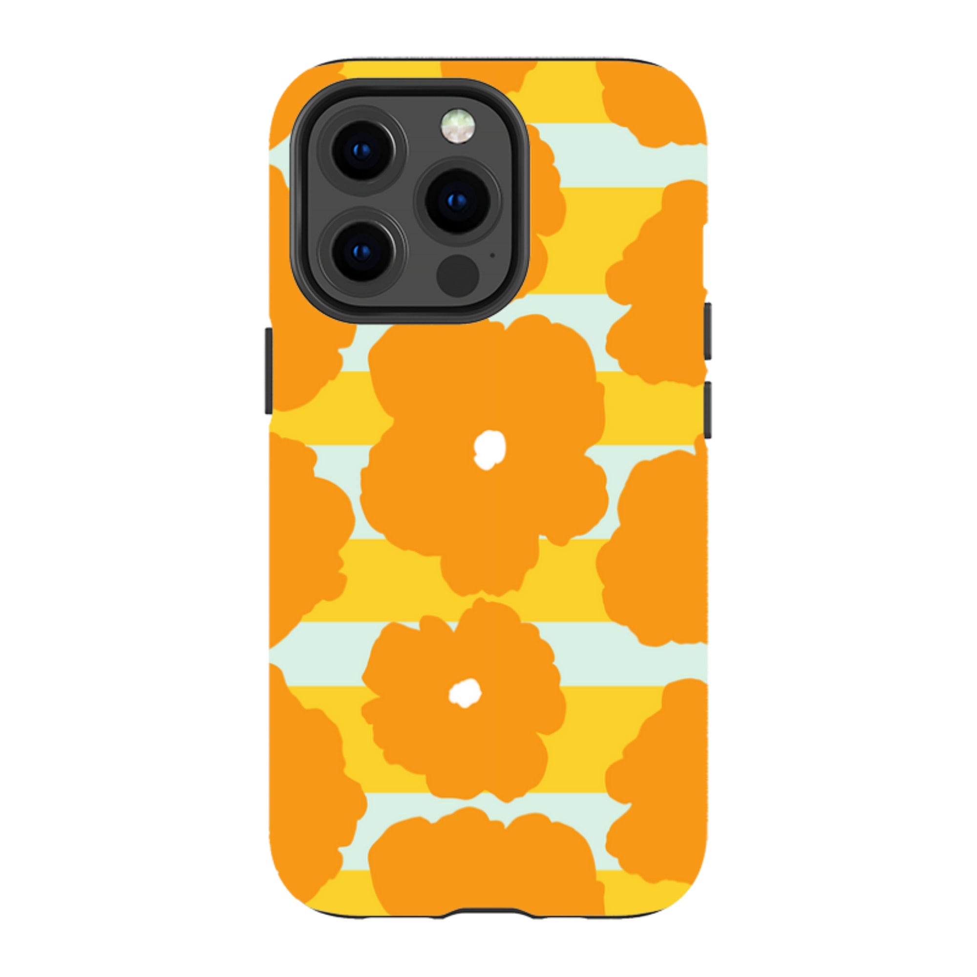 Bold Floral Orange — iPhone 13 Pro Magsafe Tough Case — Finnaij
