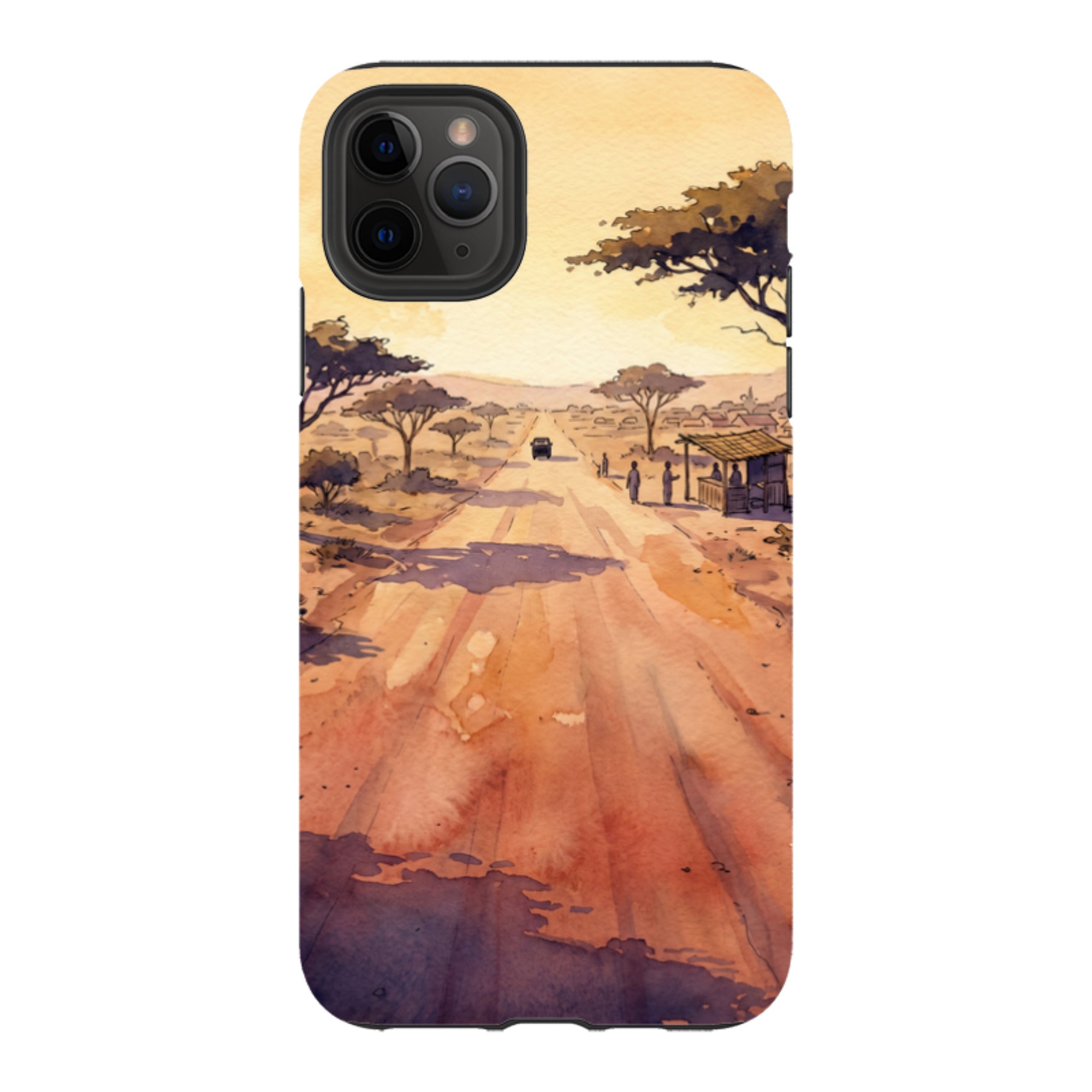 Laterite Road Golden Hour by Tobi Akinyemi - iPhone Tough Case