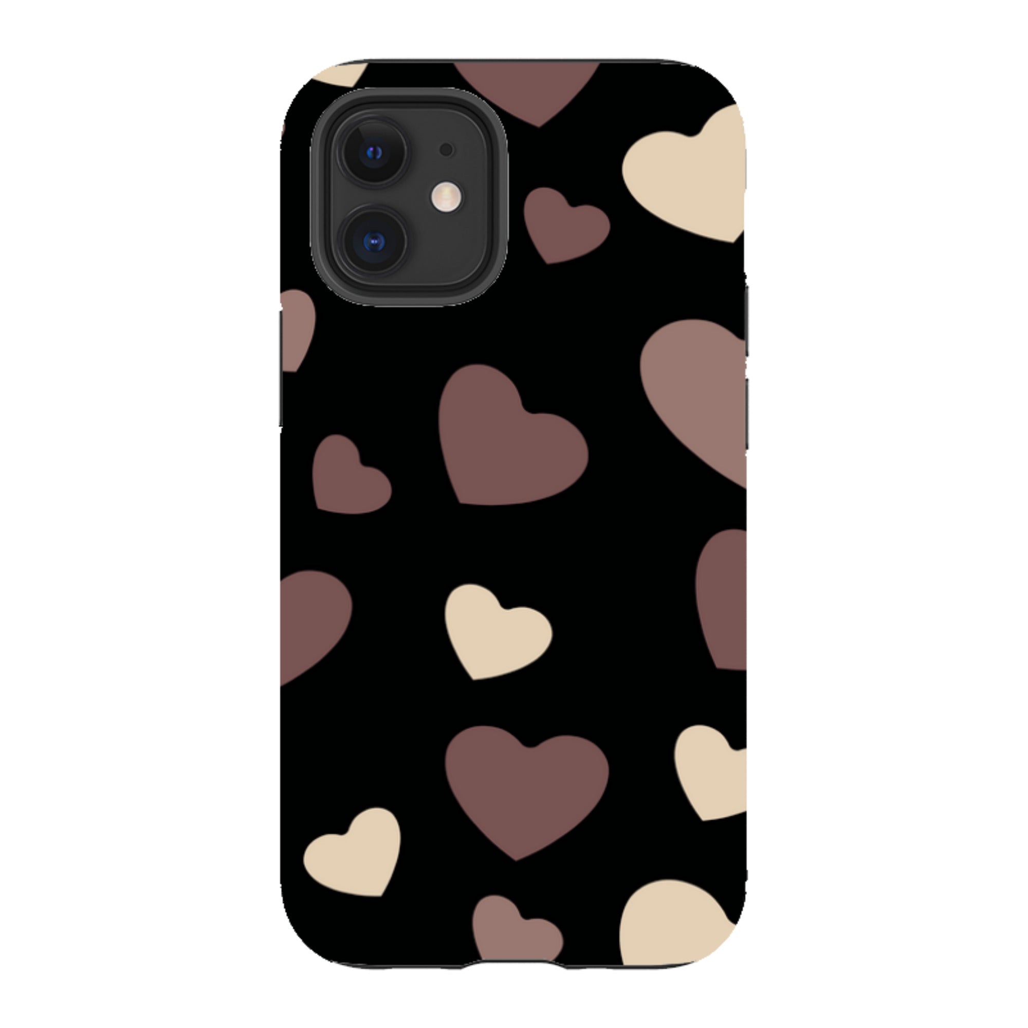 White & Black Hearts - iPhone Tough Case