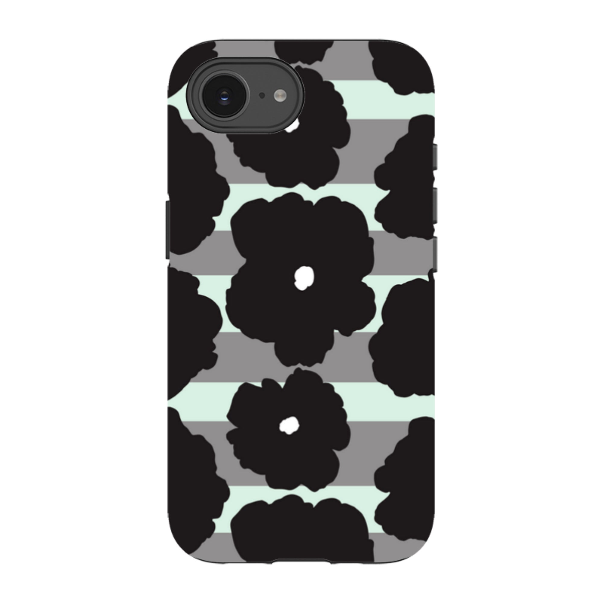Bold Floral Black — Apple iPhone Tough Case — Finnaij