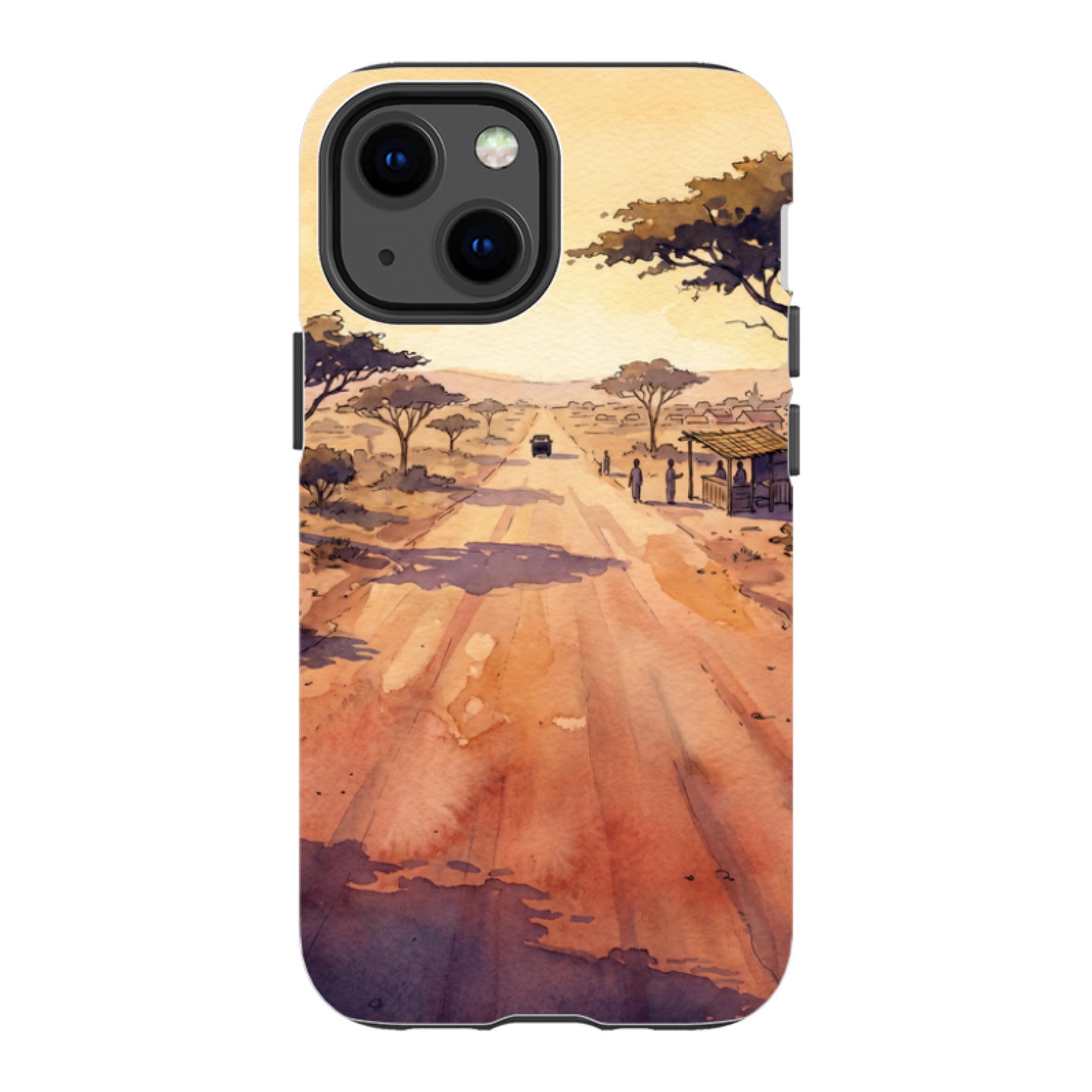Laterite Road Golden Hour by Tobi Akinyemi - iPhone Tough Case