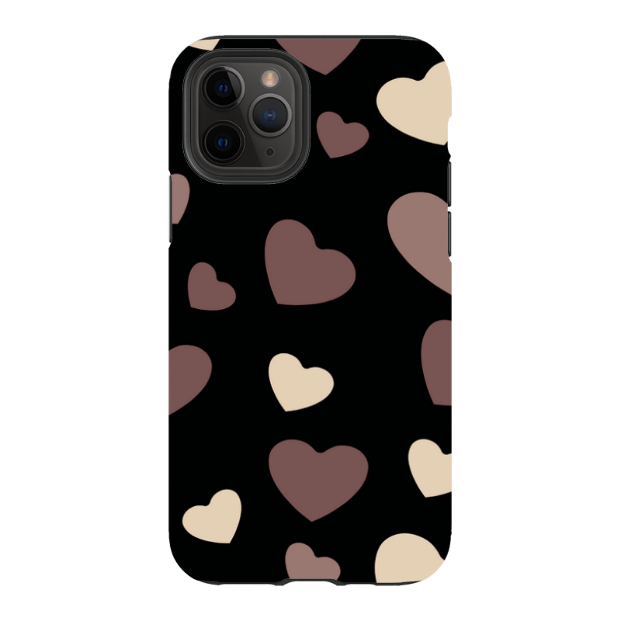 White & Black Hearts - iPhone Tough Case