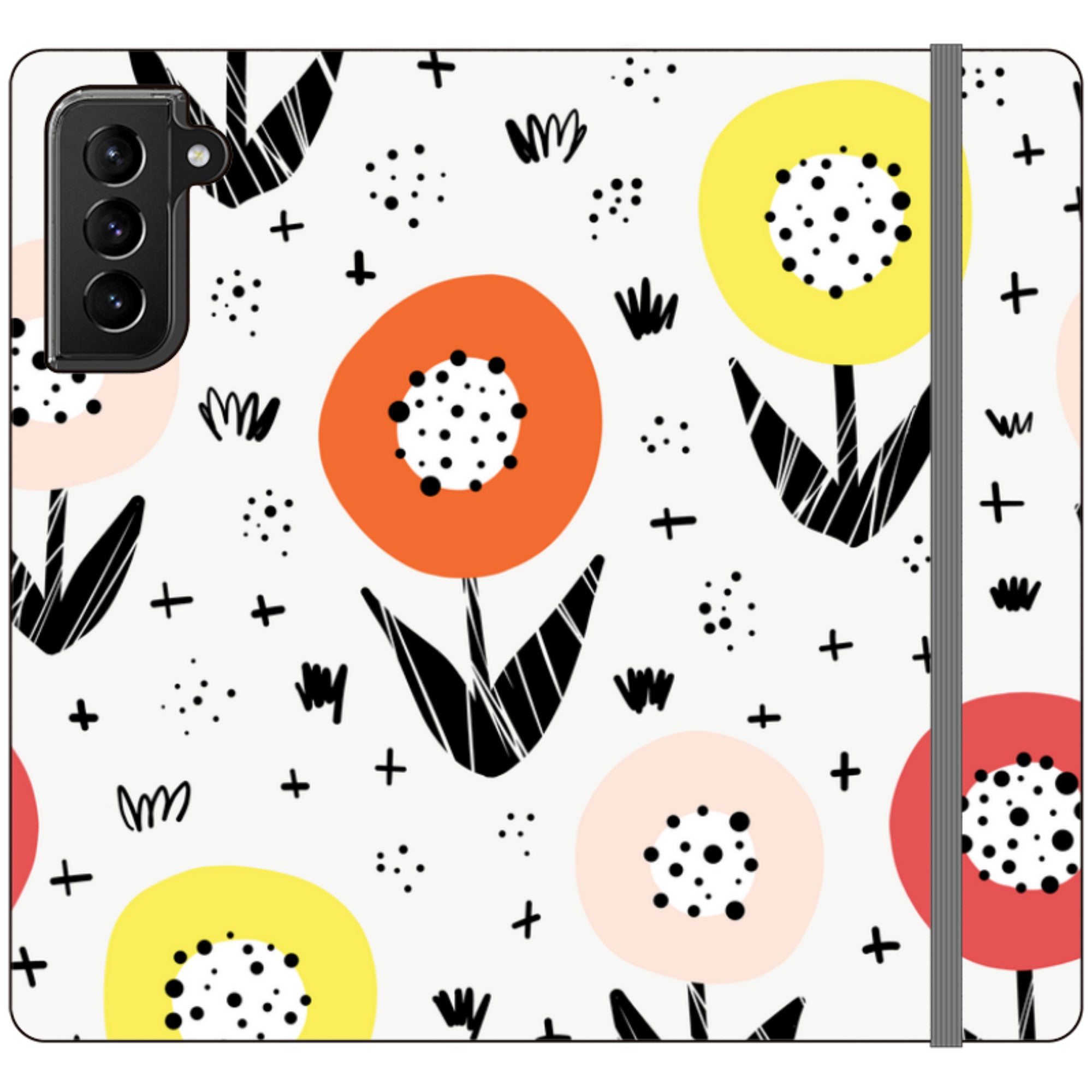Botanical Doodle Folio Wallet Phone Case