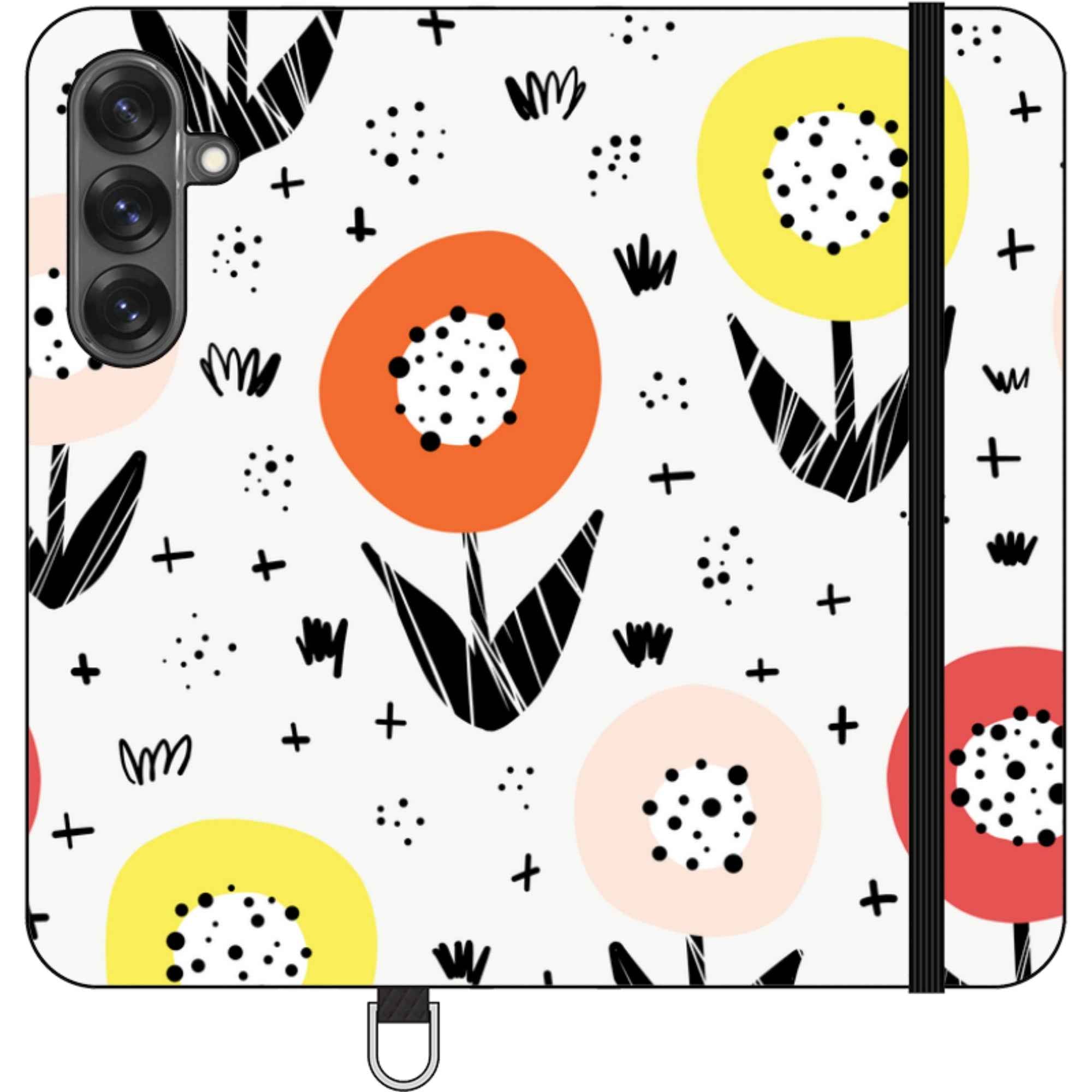 Botanical Doodle — Apple Folio Wallet Phone Case — Finnaij