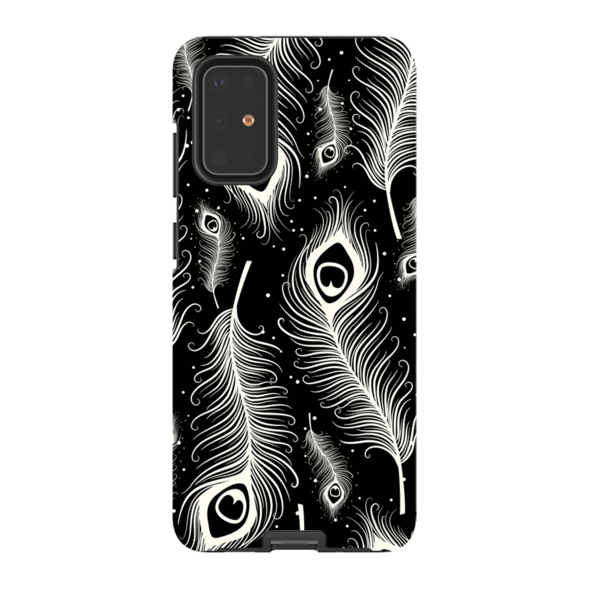 Feathers in Bloom Black - Samsung Tough Case