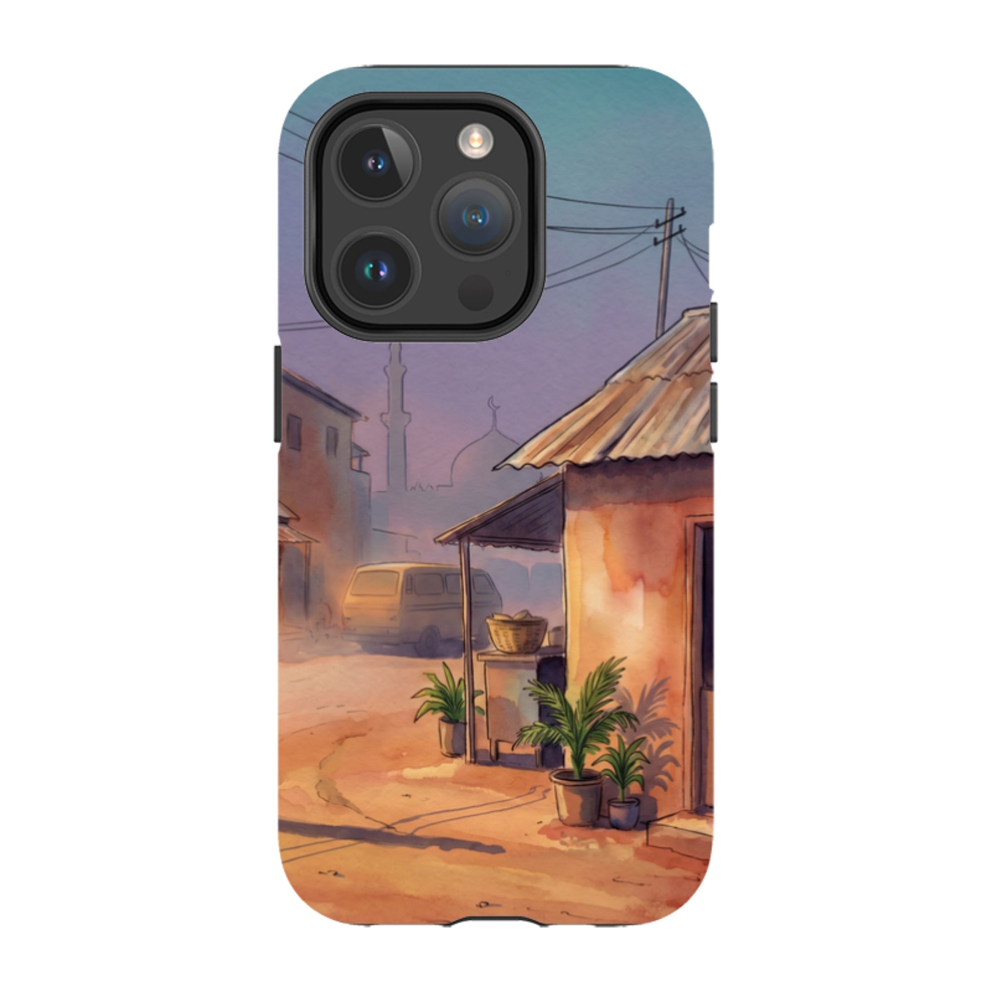 City Edge Quiet Street by Tobi Akinyemi - iPhone MagSafe Tough Case