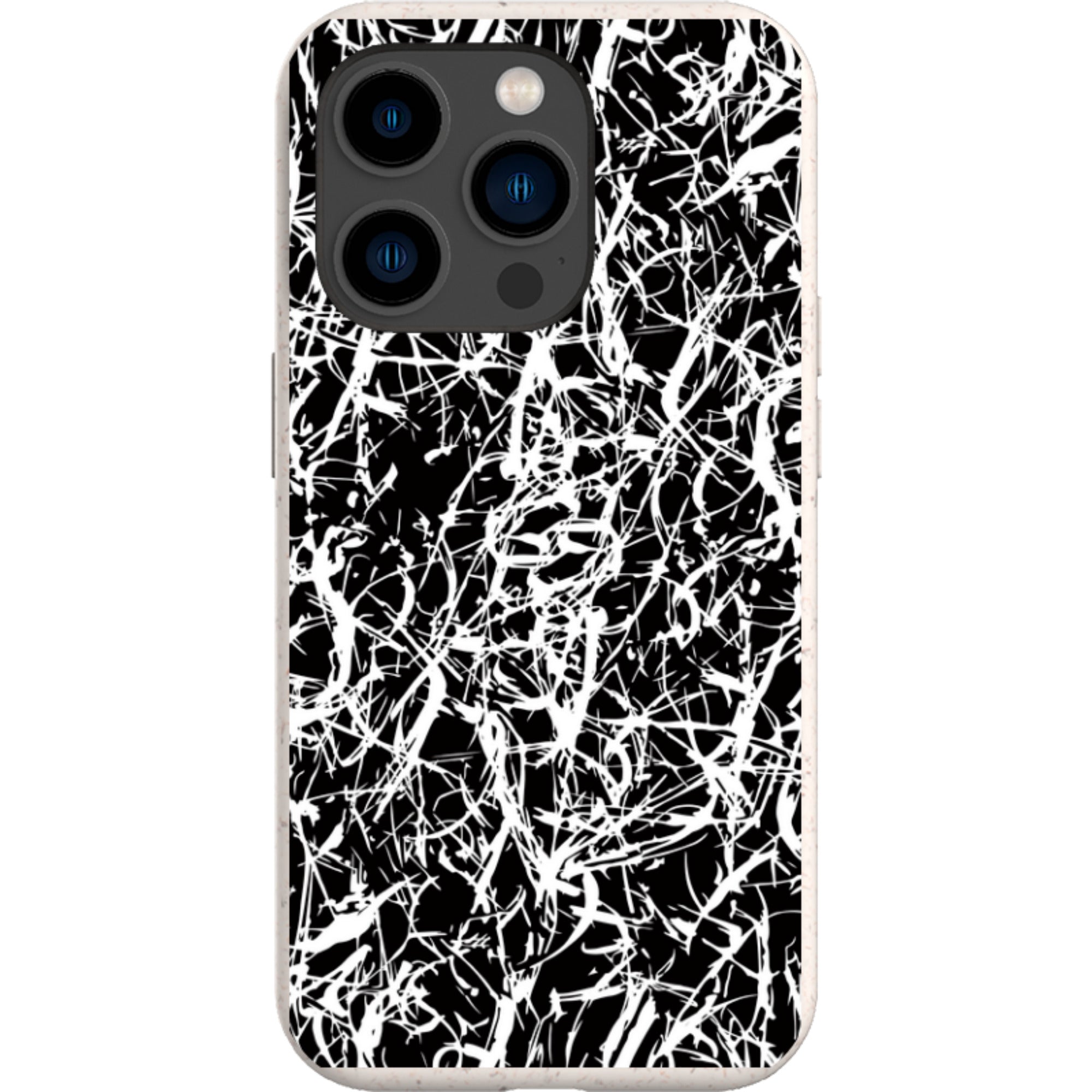 Black-White Grunge — iPhone 15 Pro iPhone Bio-degradable Case — Finnaij